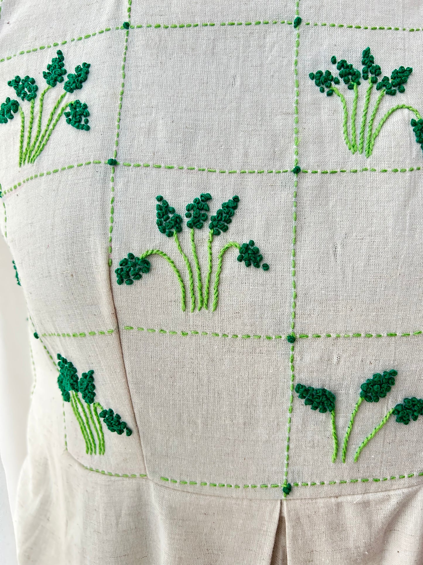 Green Ophelia Hand Embroidered Dress