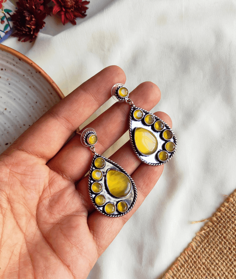 Reshma monalisa stone earrings