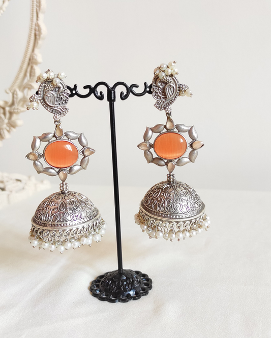 Shashi silver lookalike jhumka
