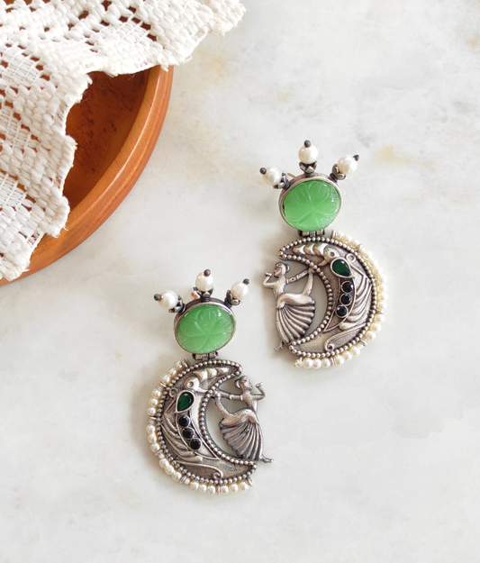 Green fairy earrings