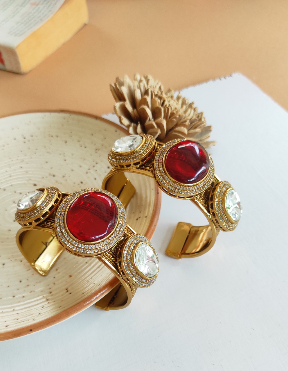 Rajwadi Red kada bangle
