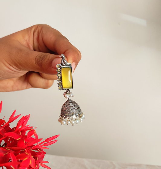 Dainty silver lookalike jhumka