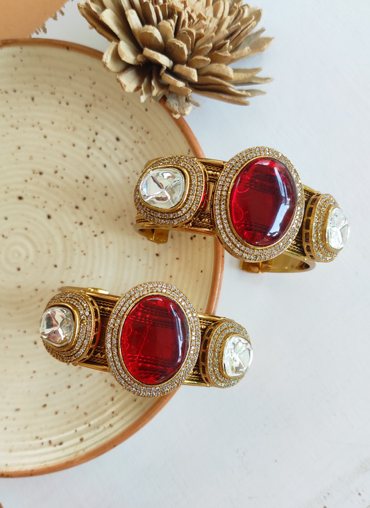 Rajwadi Red kada bangle