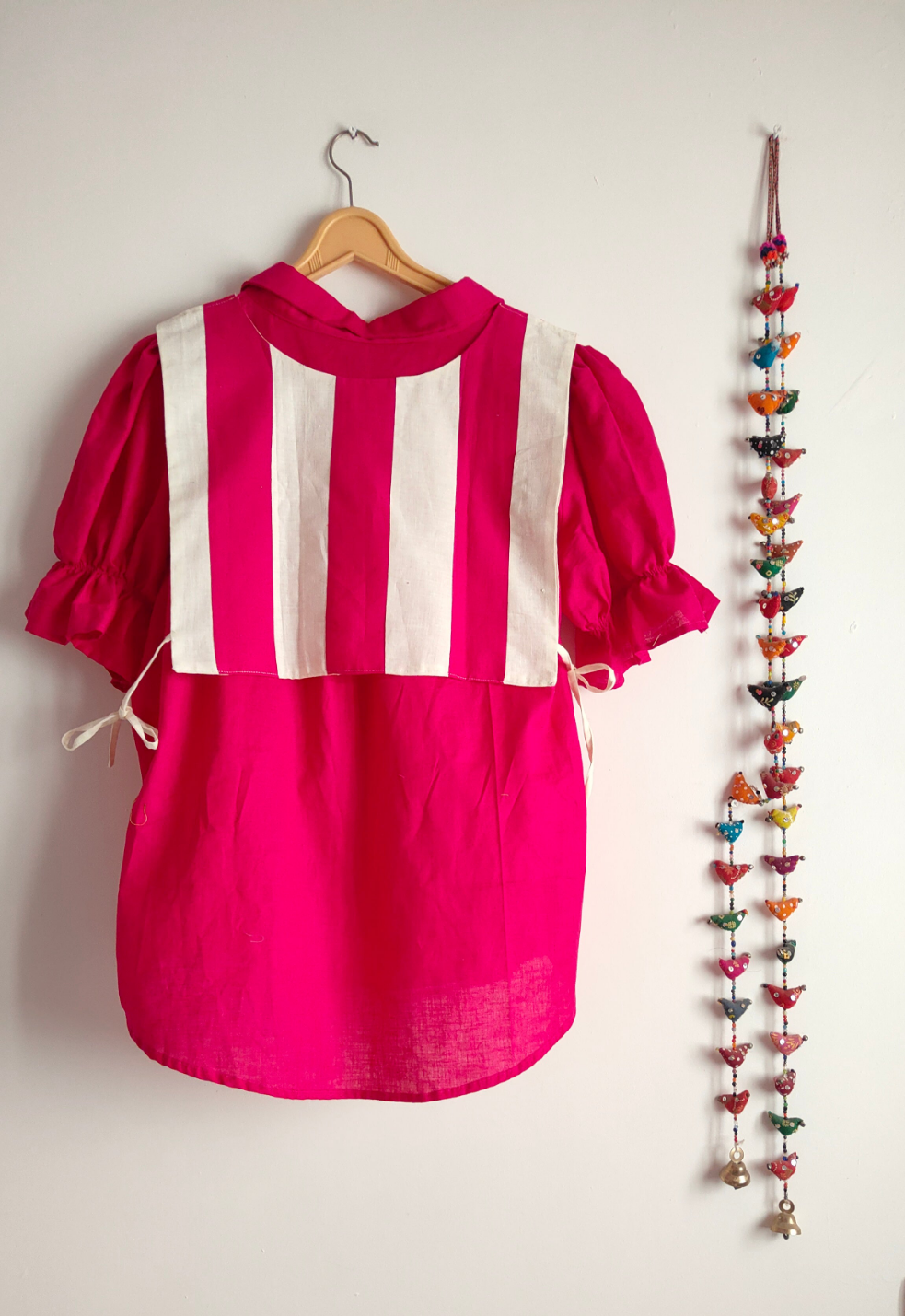 Pink Embroidered Vest Shirt Set