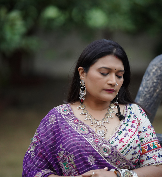 Antique dual tone coin necklace