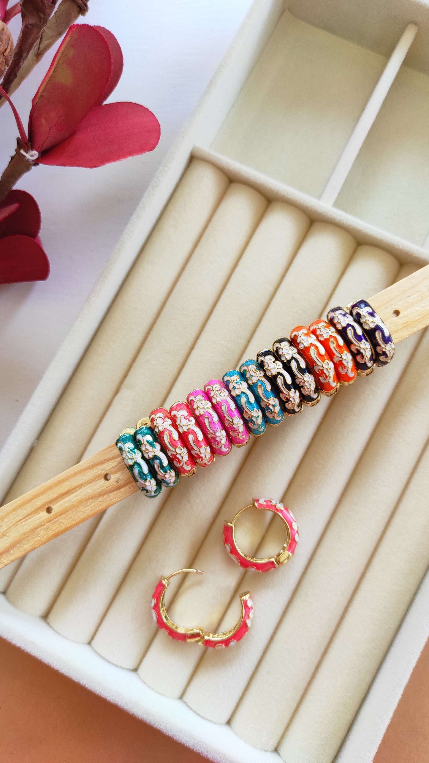 Enameled Hoops 001