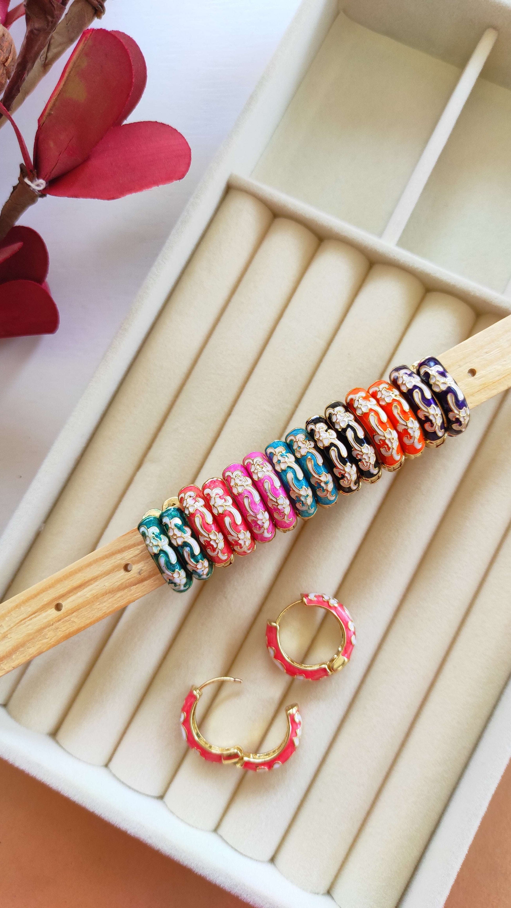 Enameled Hoops 001