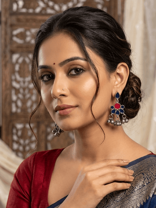 Shilpa enameled ghungroo earrings