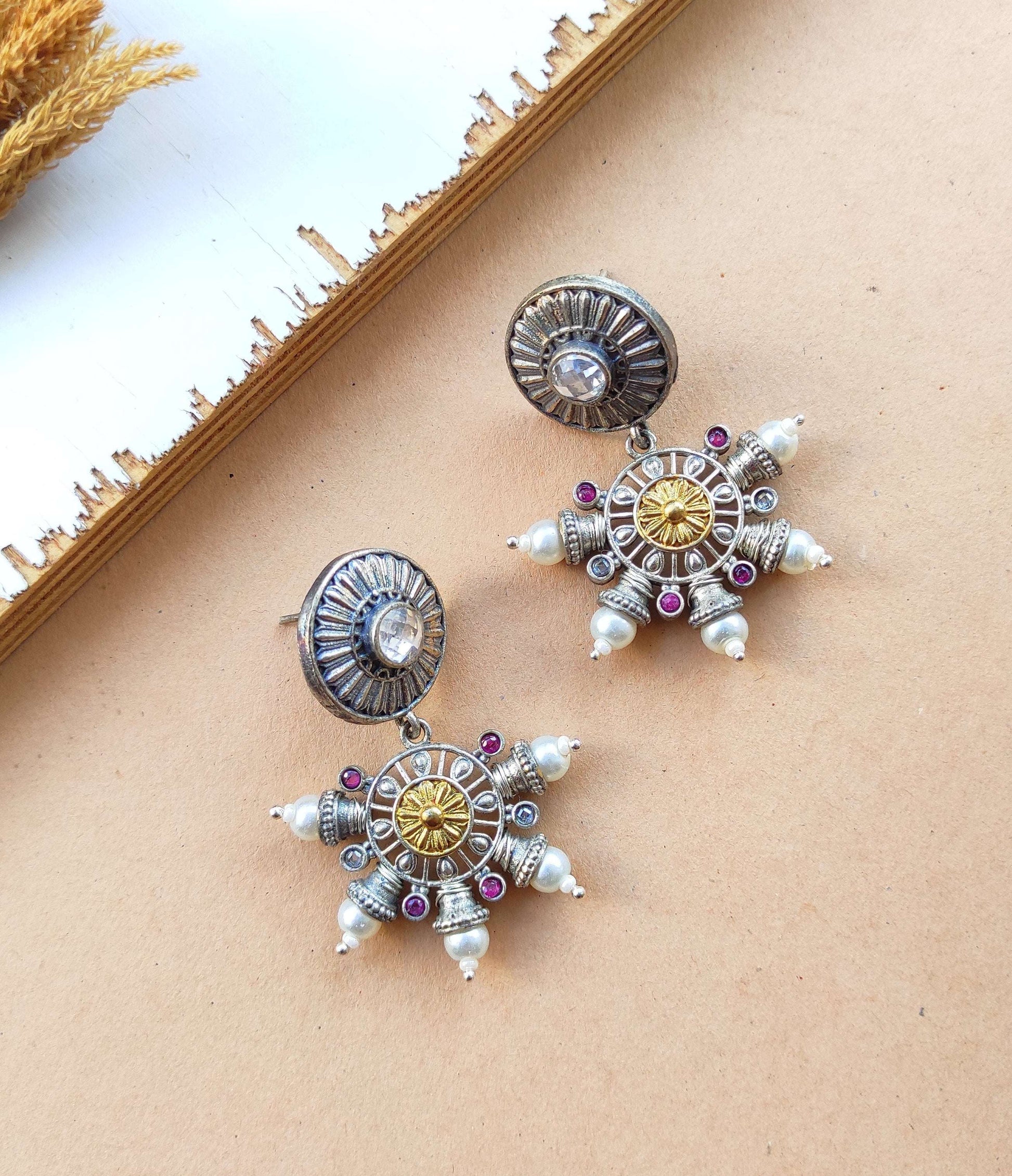 Swati dualtone earrings