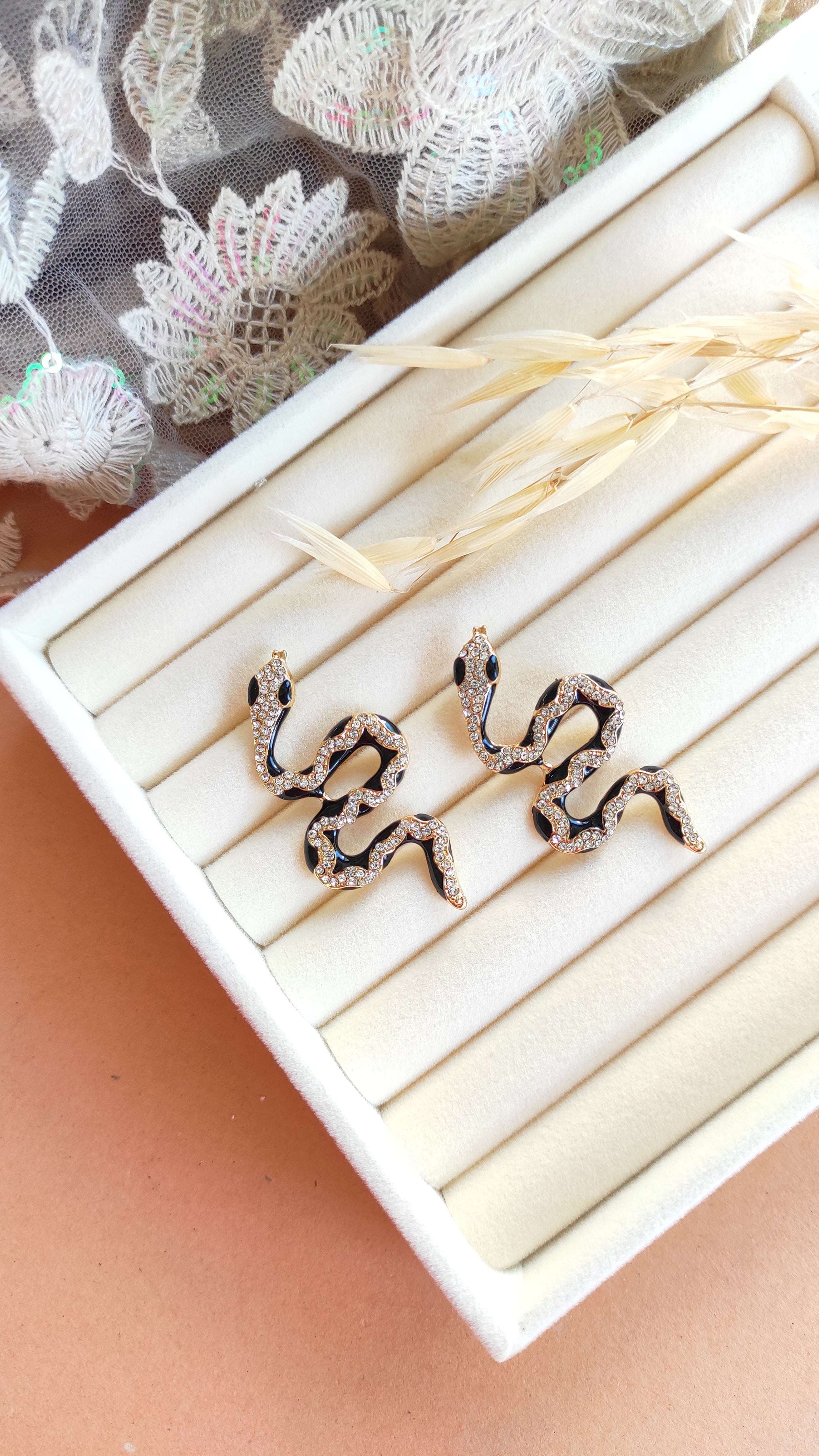 Quirky Snake Stud Earrings