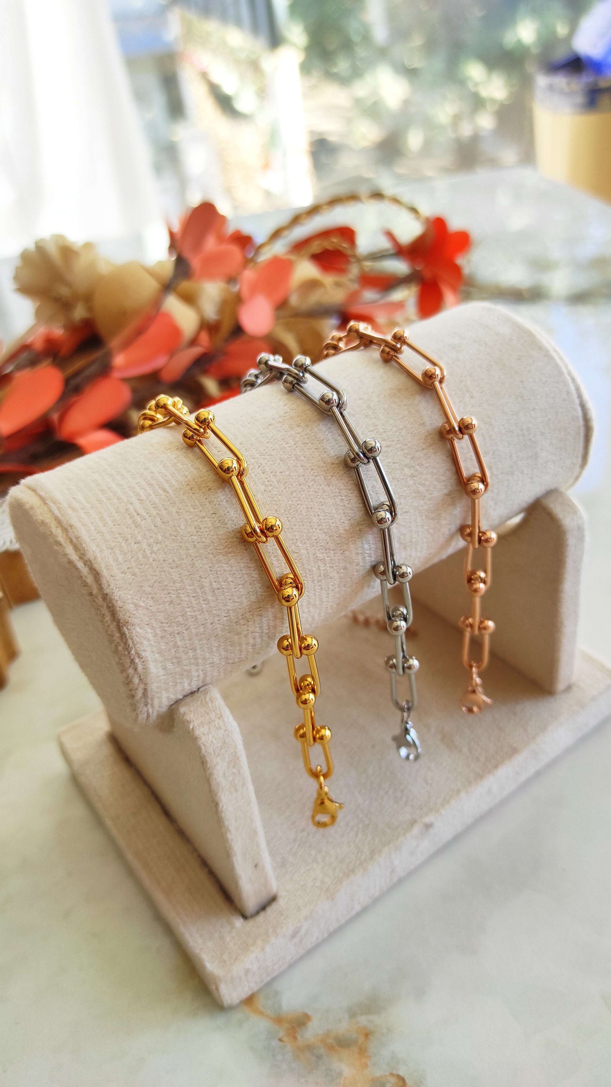 Anti tarnish link bracelet