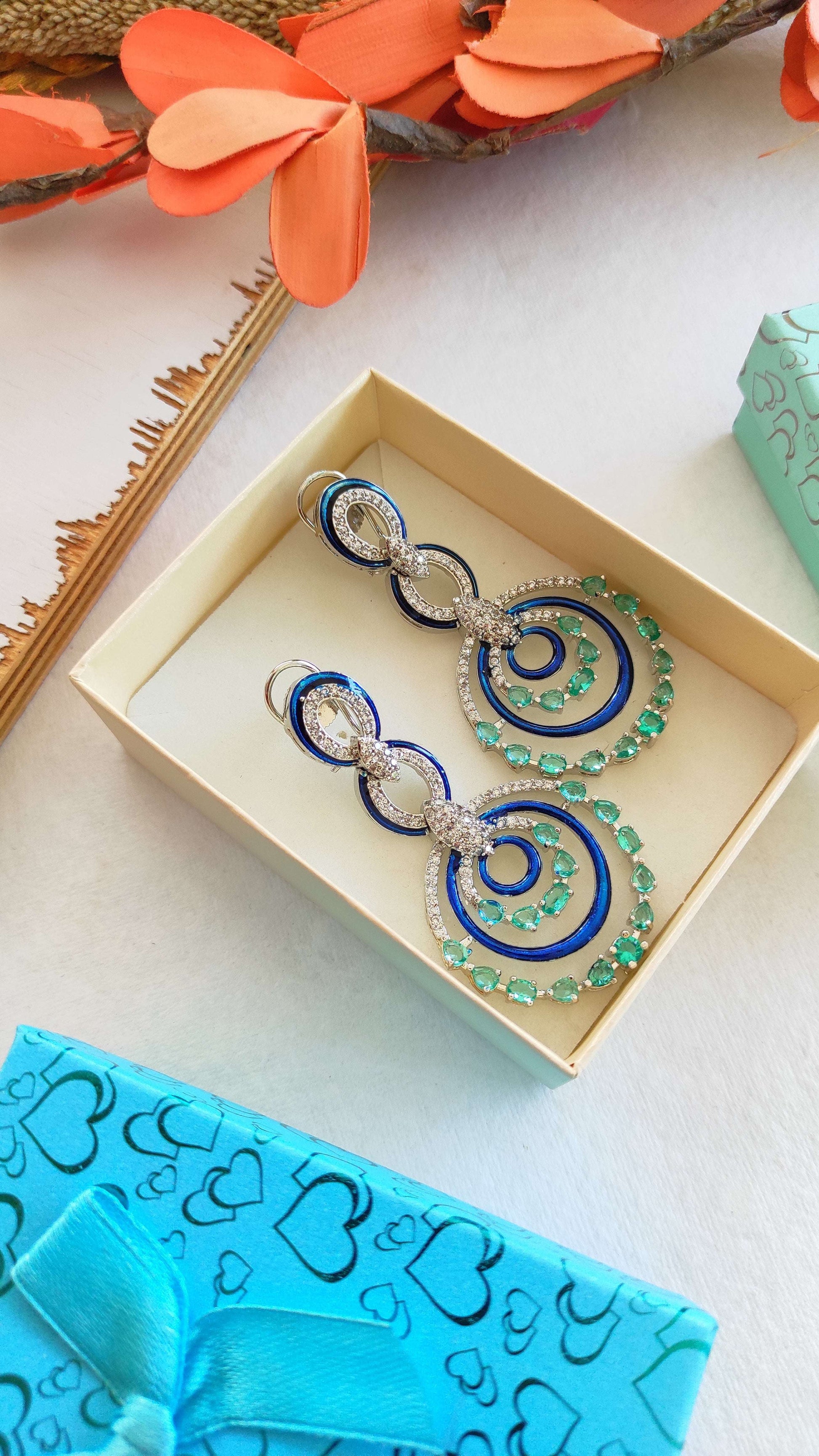 Roma AD and zirconia earrings with back support clip