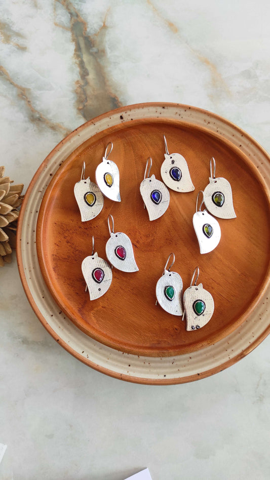 Tiny chidiya hook earrings