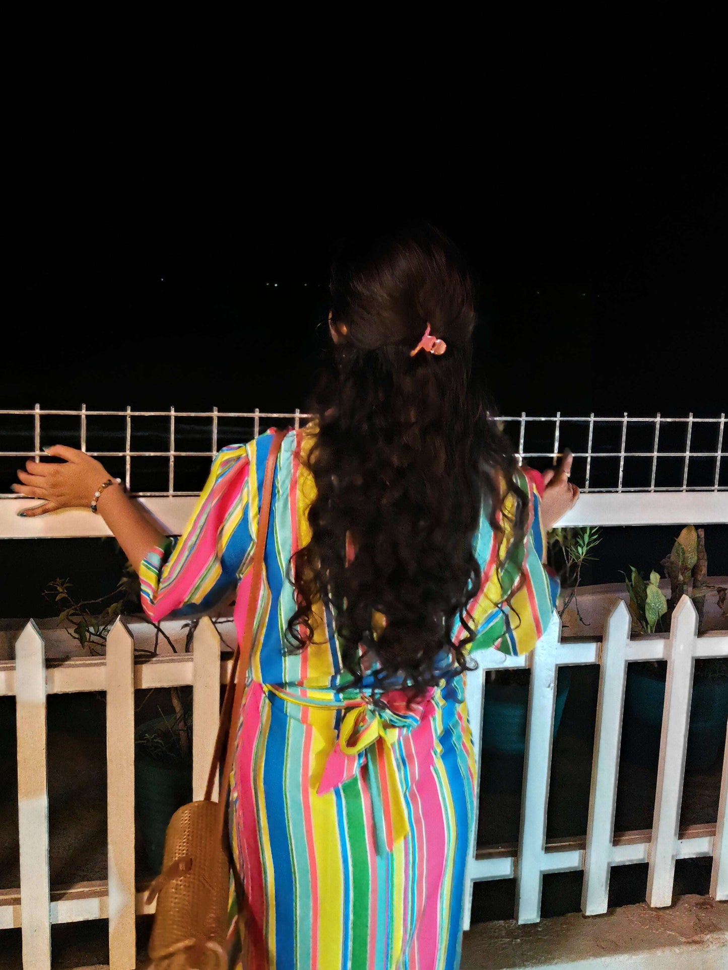 Colorful Striped Skirt Set