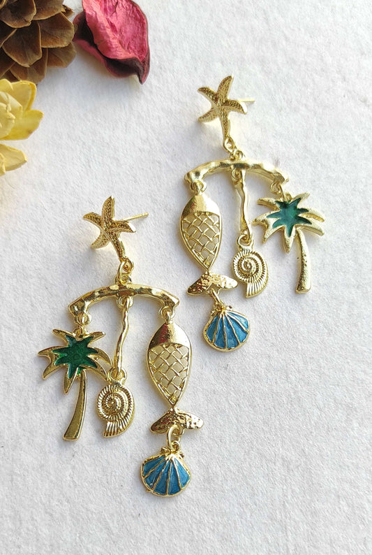 Quirky Sandy Beach Earrings