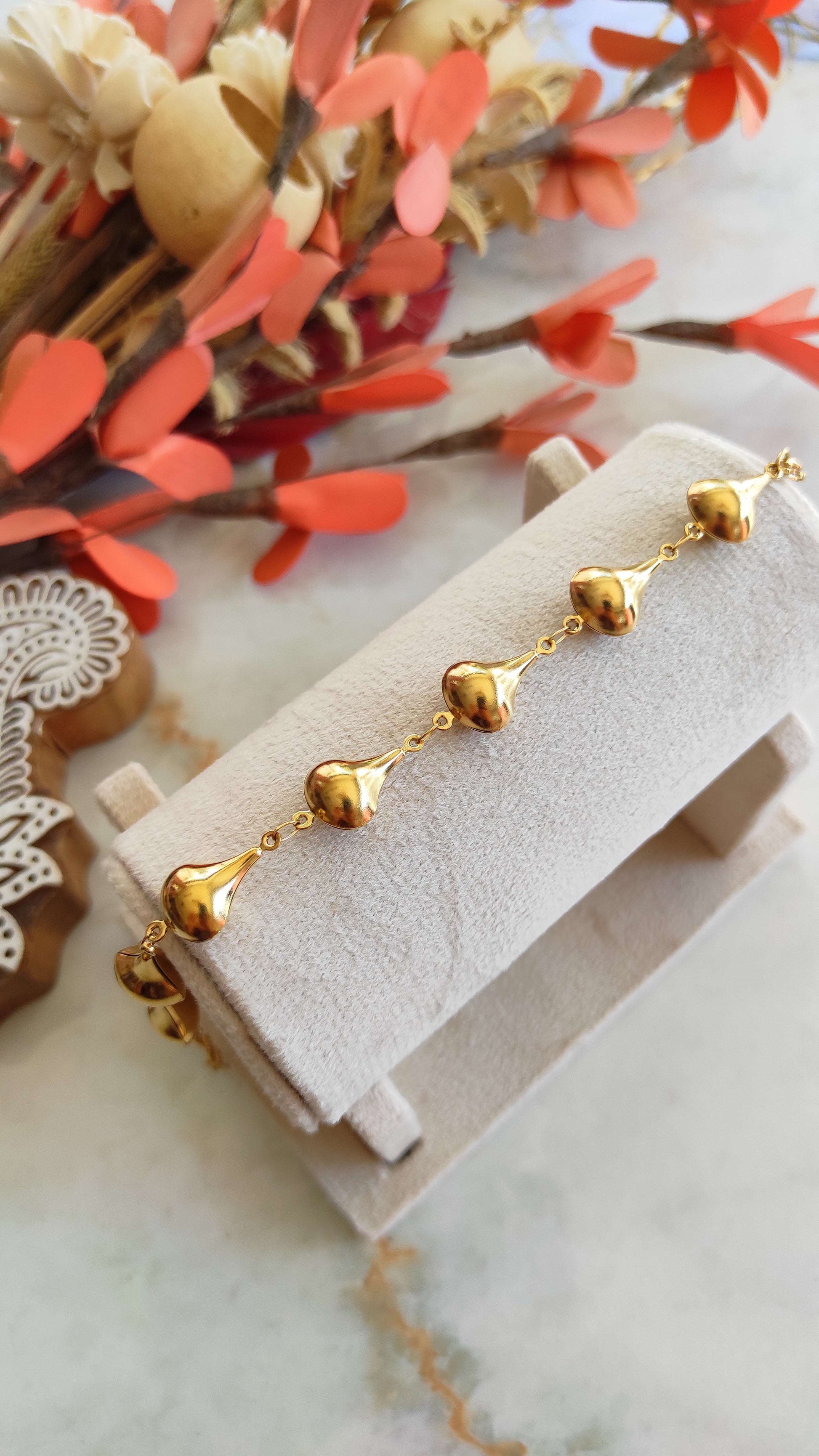 Golden seed anti tarnish bracelet
