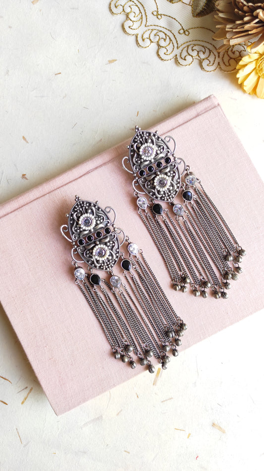 Sharvi silver lookalike earrings