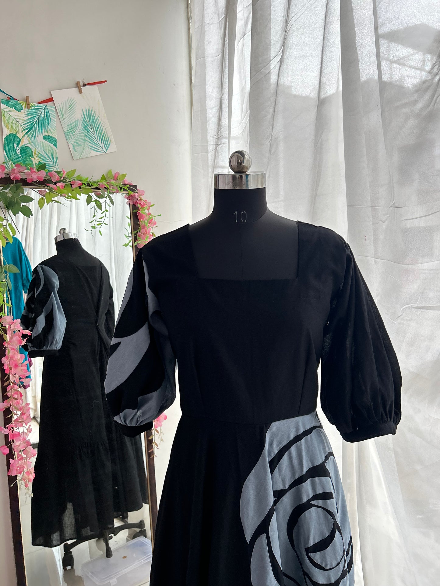 Black Rosette Dress