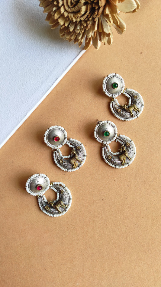 Deer dual tone chand bali