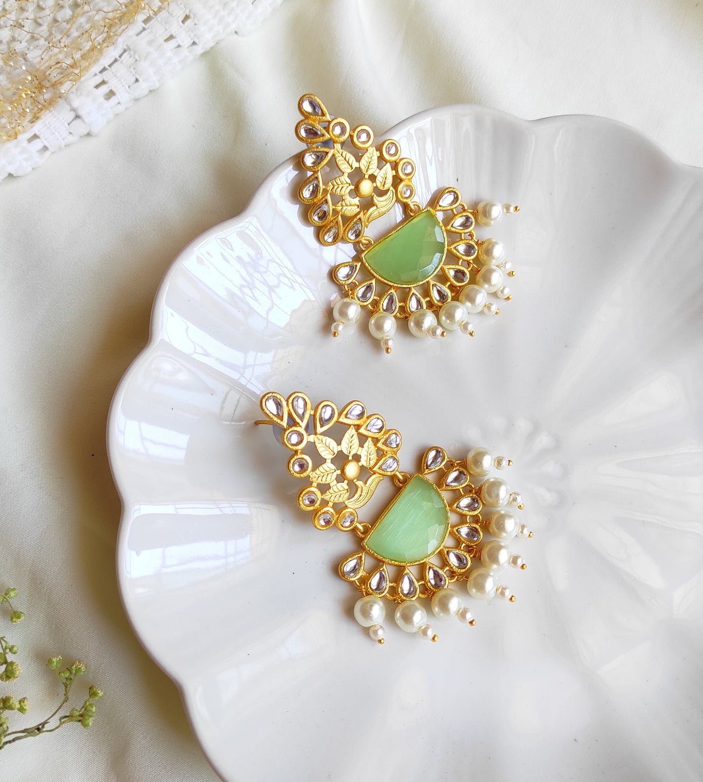 Diya monalisa stone earrings