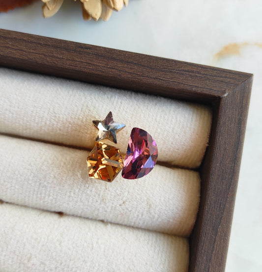 Shozni stone adjustable finger ring