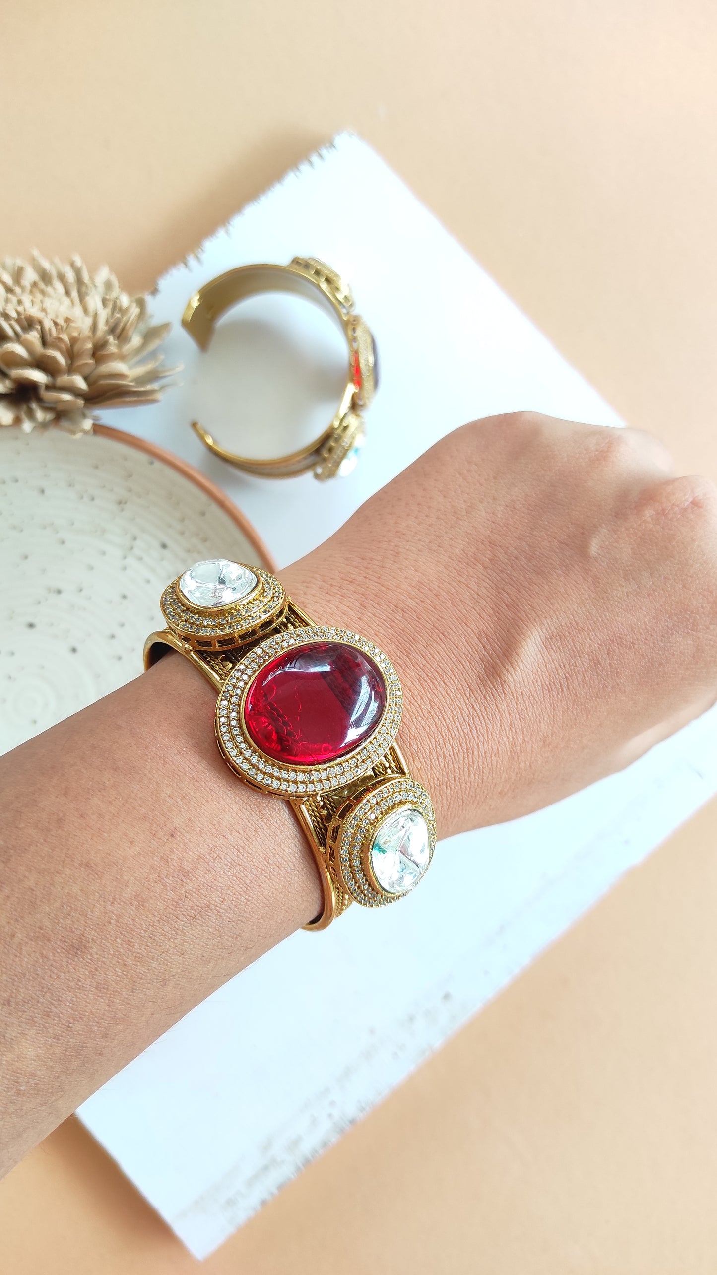 Rajwadi Red kada bangle