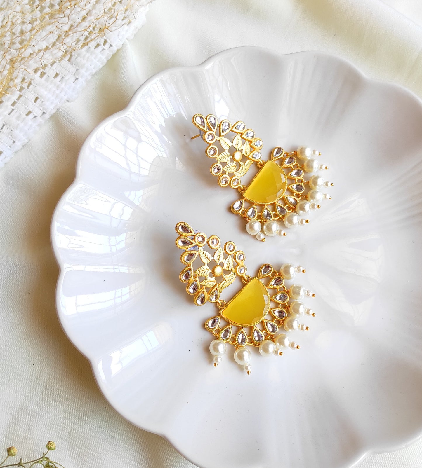 Diya monalisa stone earrings