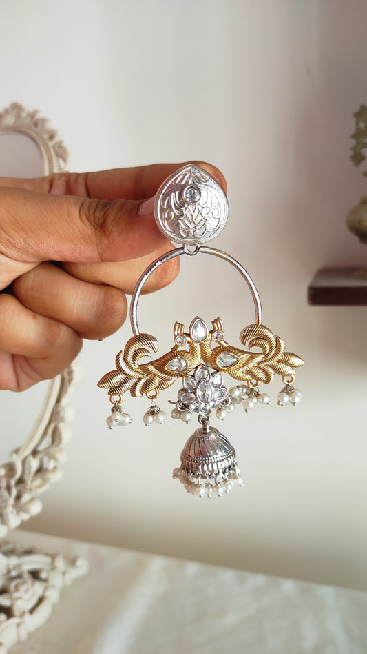 Vaishakhi dualtone statement jhumki earrings