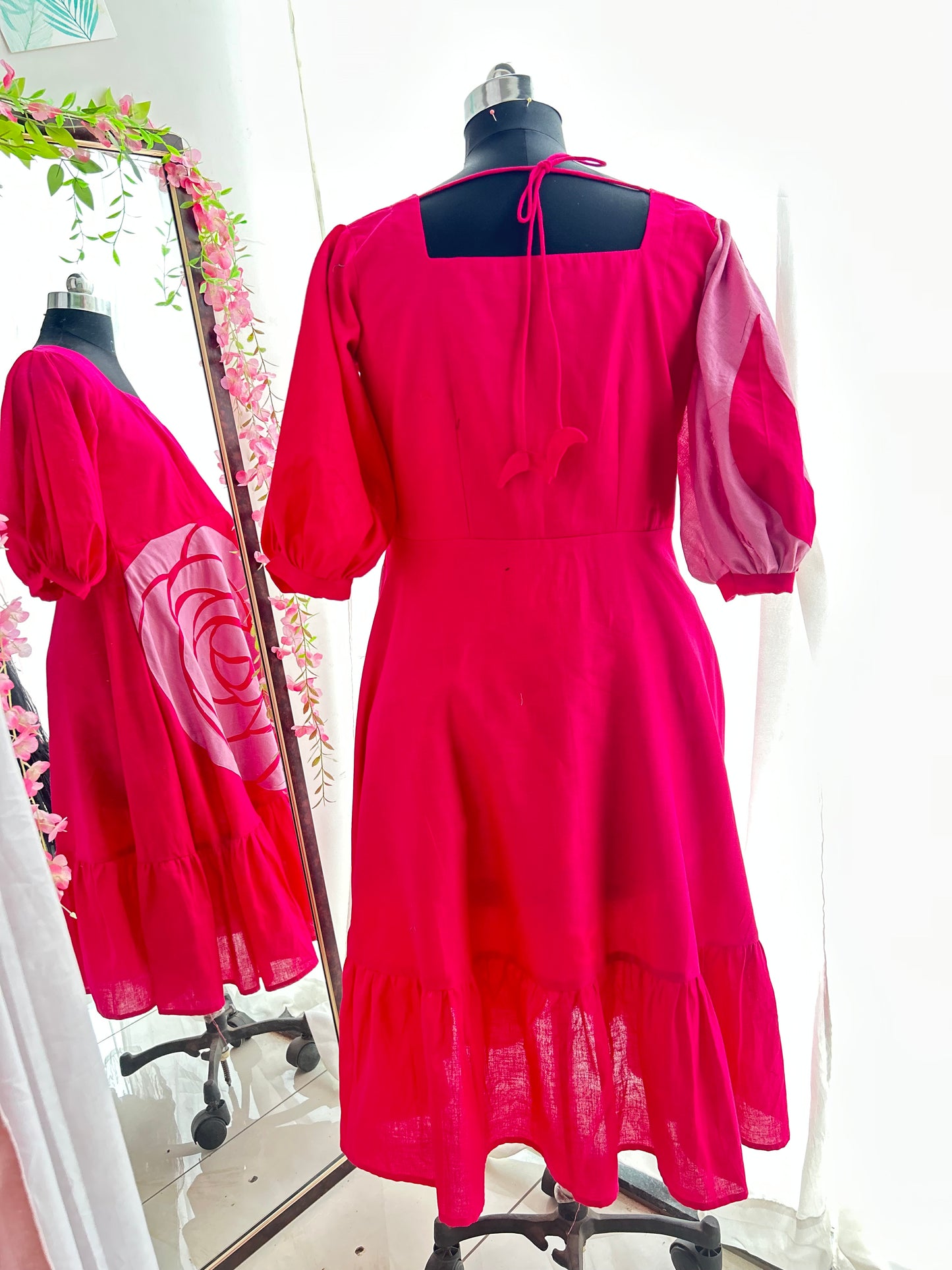 Pink Rosette Dress