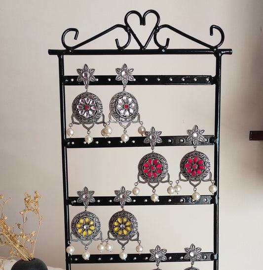 Netra silver lookalike earrings