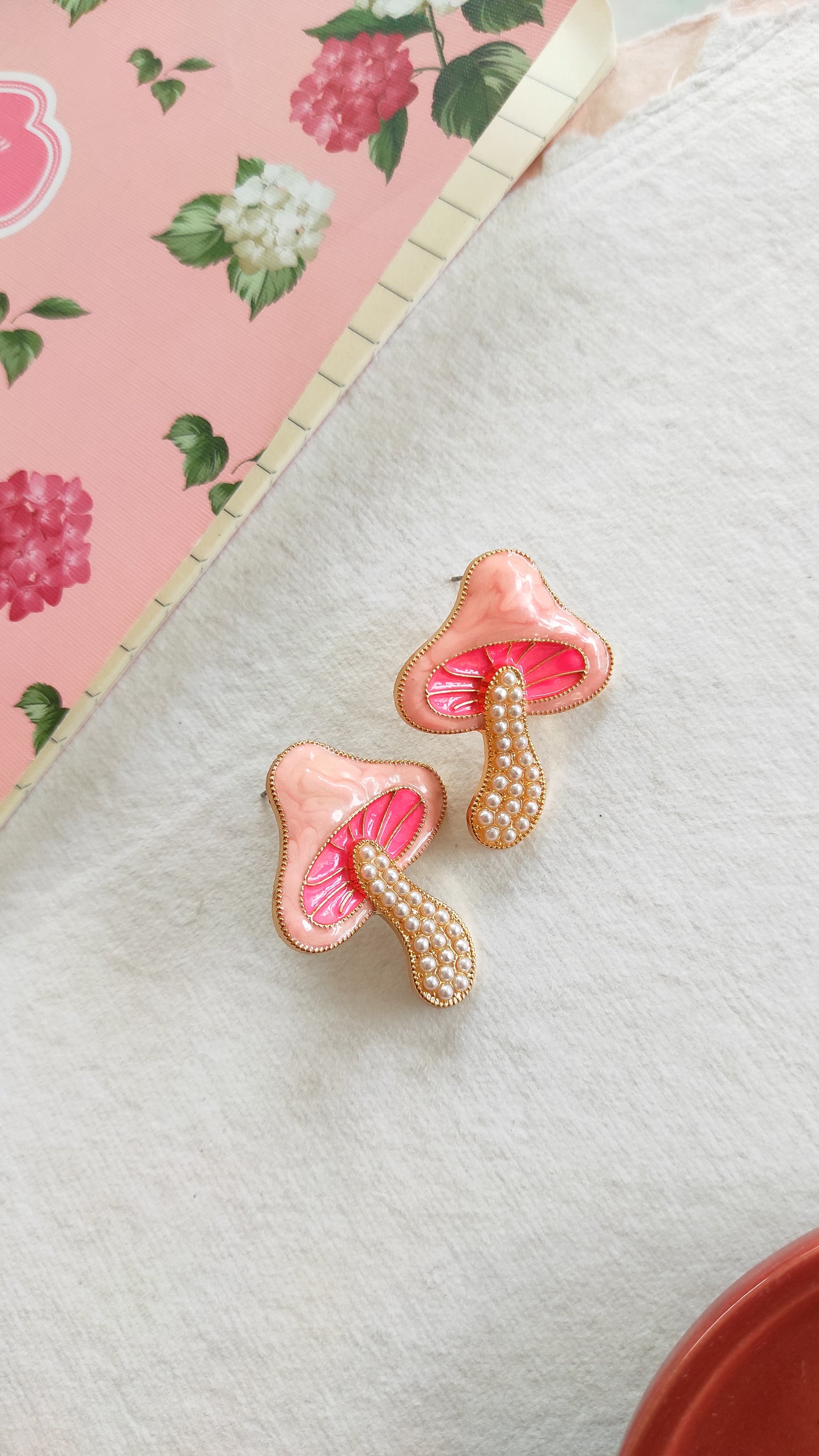 Quirky mushroom earrings