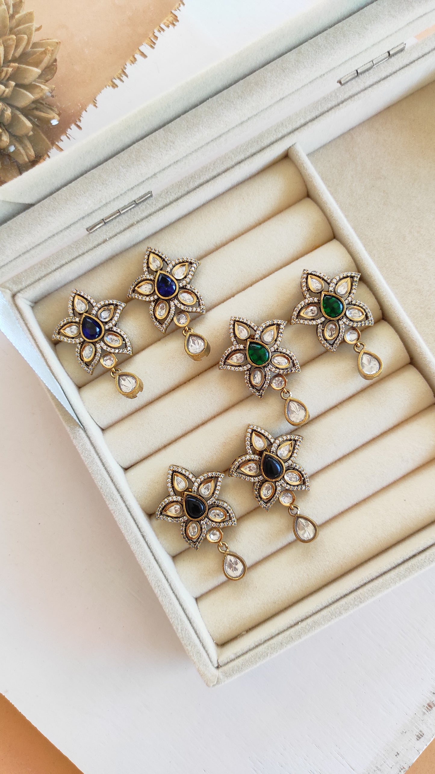 Pushpa Moissanite studs