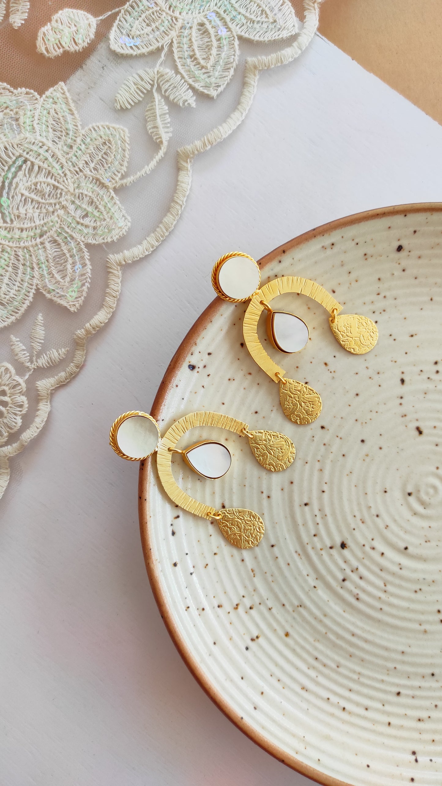 Anvita Real MoP earrings