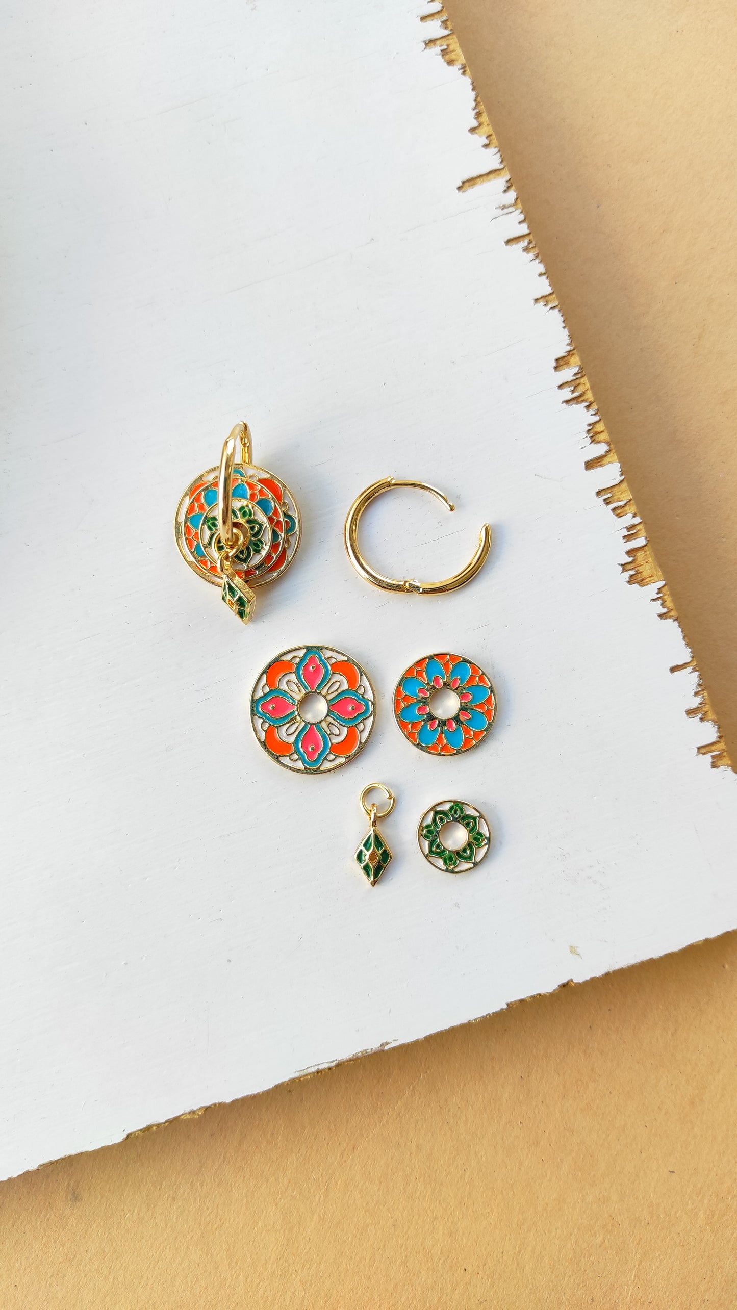 Moroccan Enameled Hoops 007