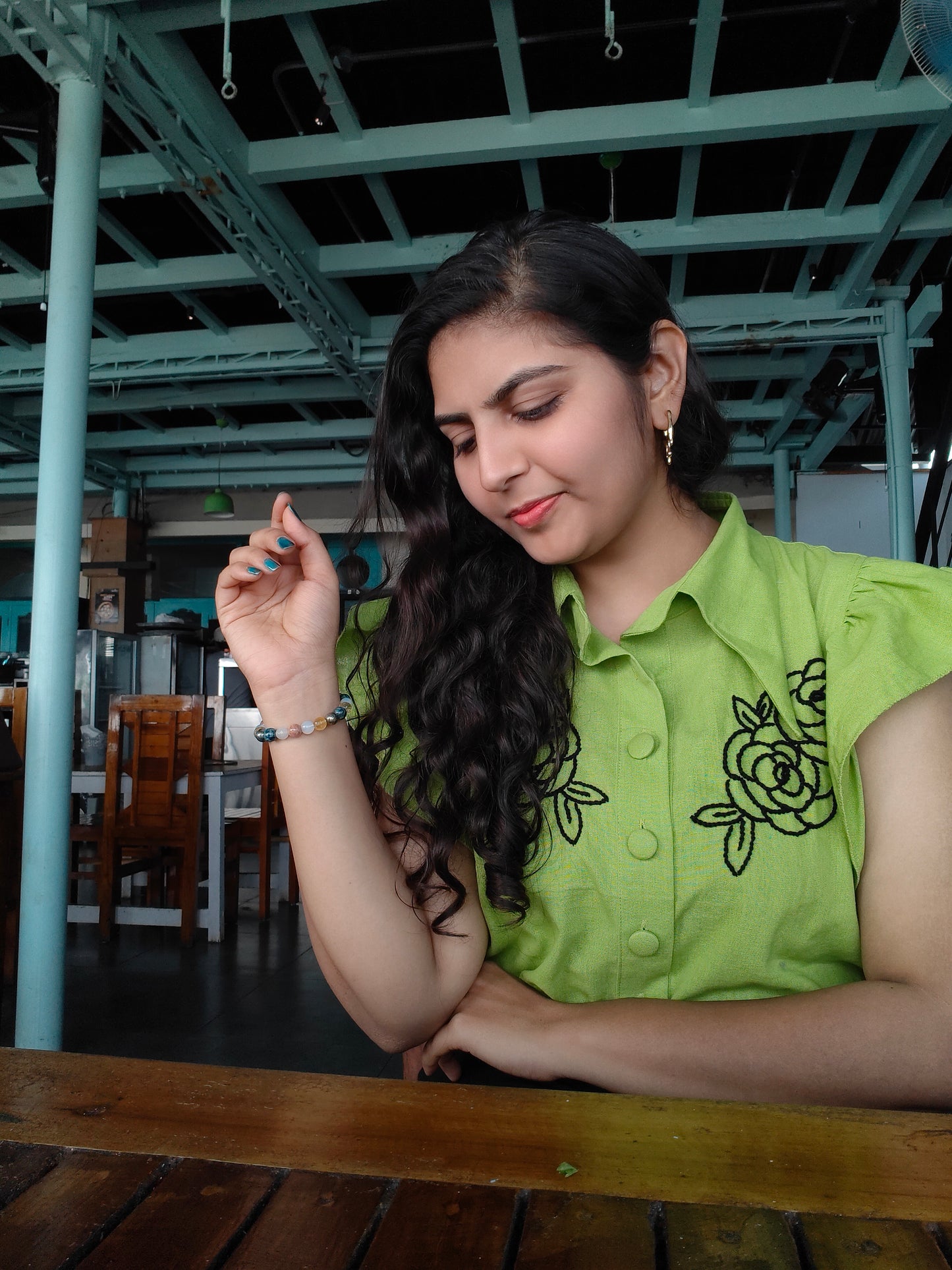 Green Embroidered Shirt