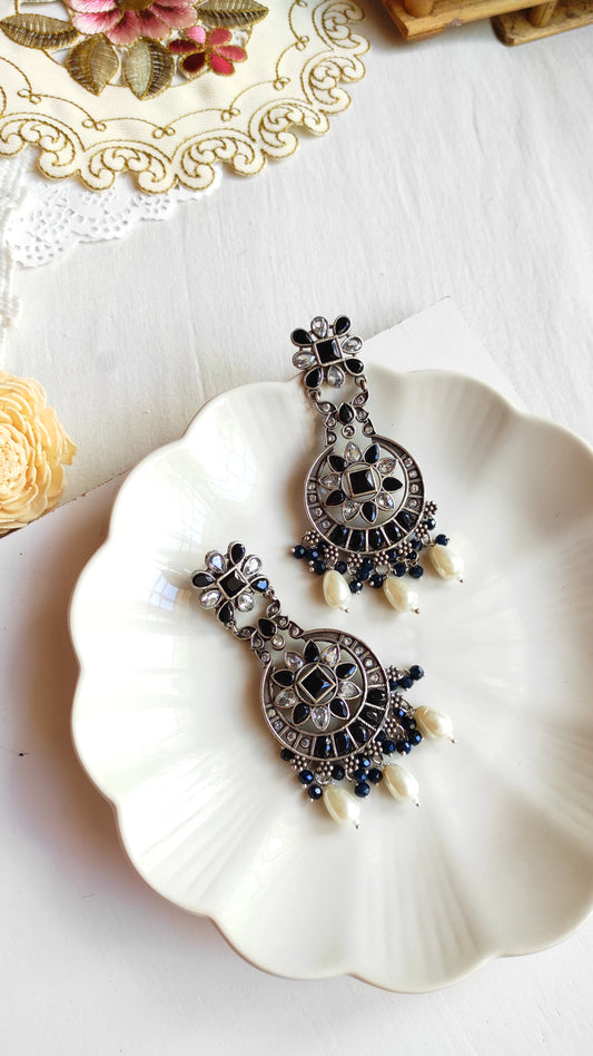 Sheena silver lookalike earrings