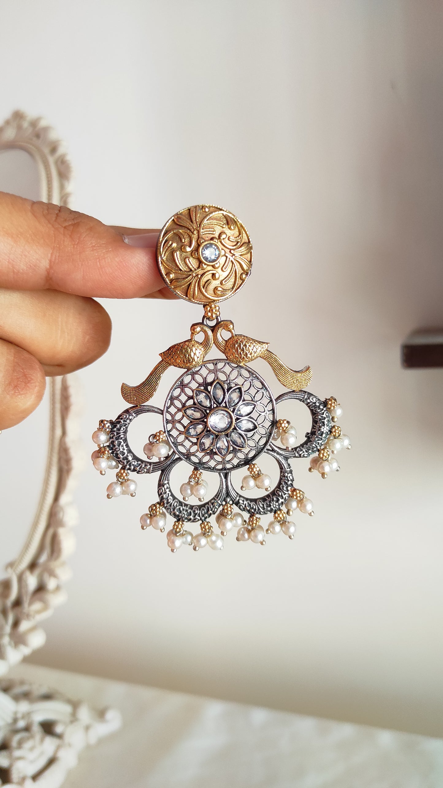 Mohini dualtone earrings