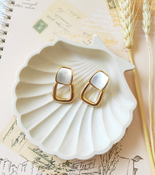 Korean Ziyu dualtone earrings