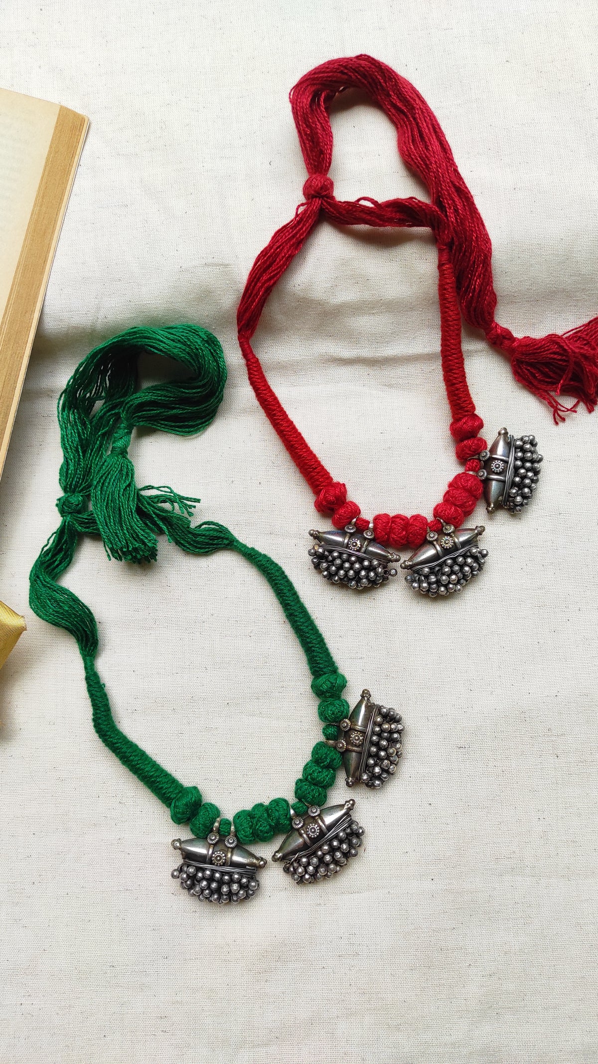 Tribal silver lookalike neckpiece