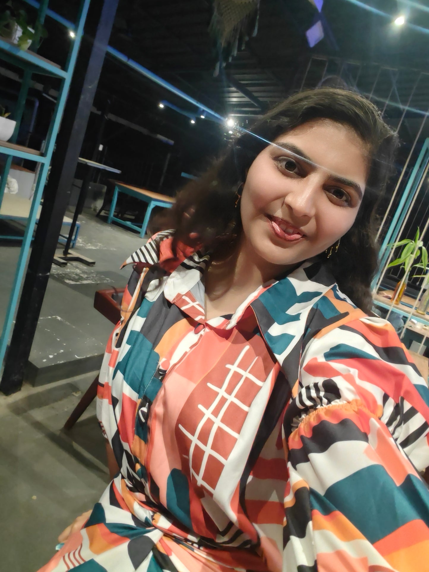 Abstract White Skirt Set