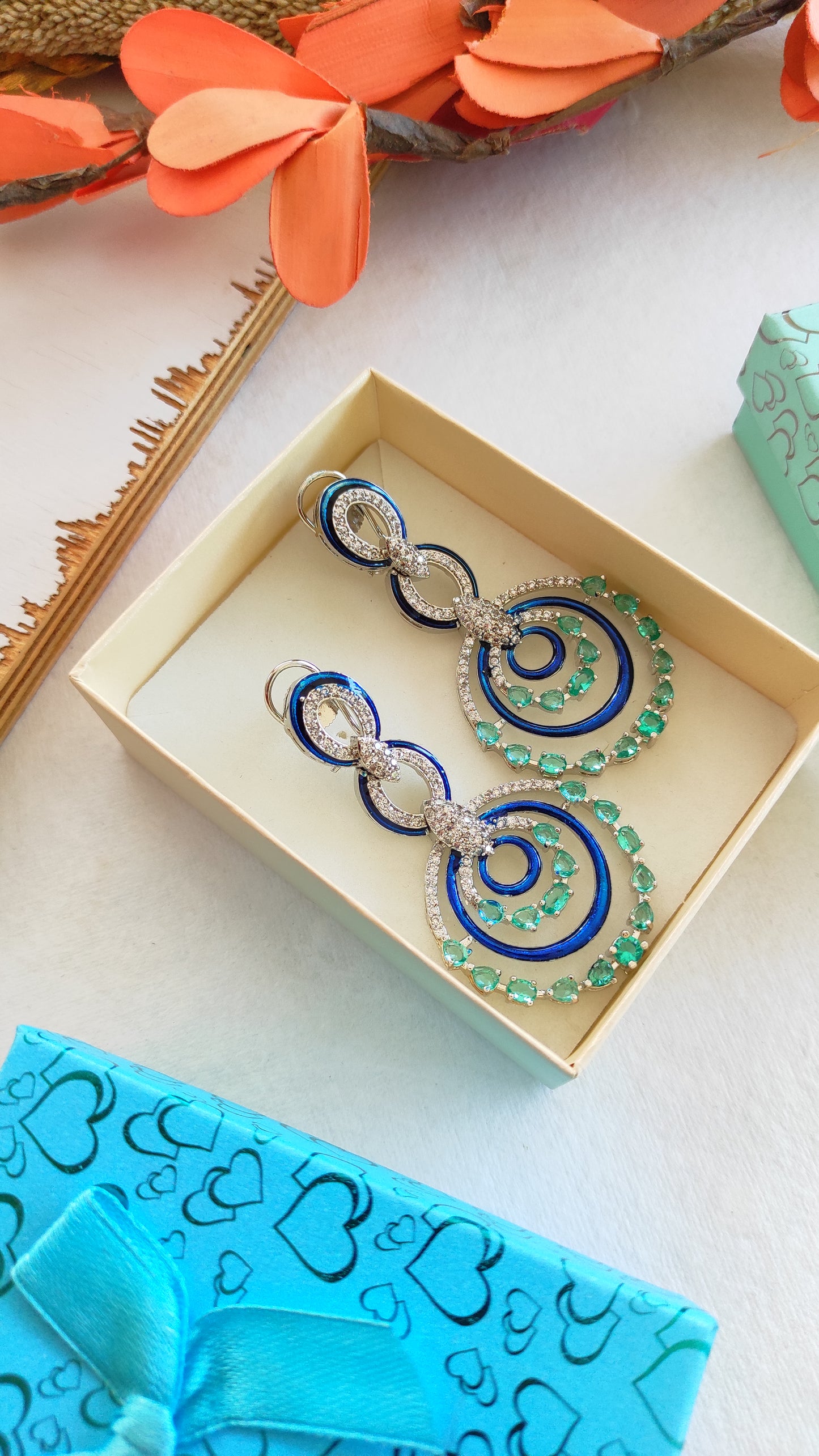 Roma AD and zirconia earrings with back support clip