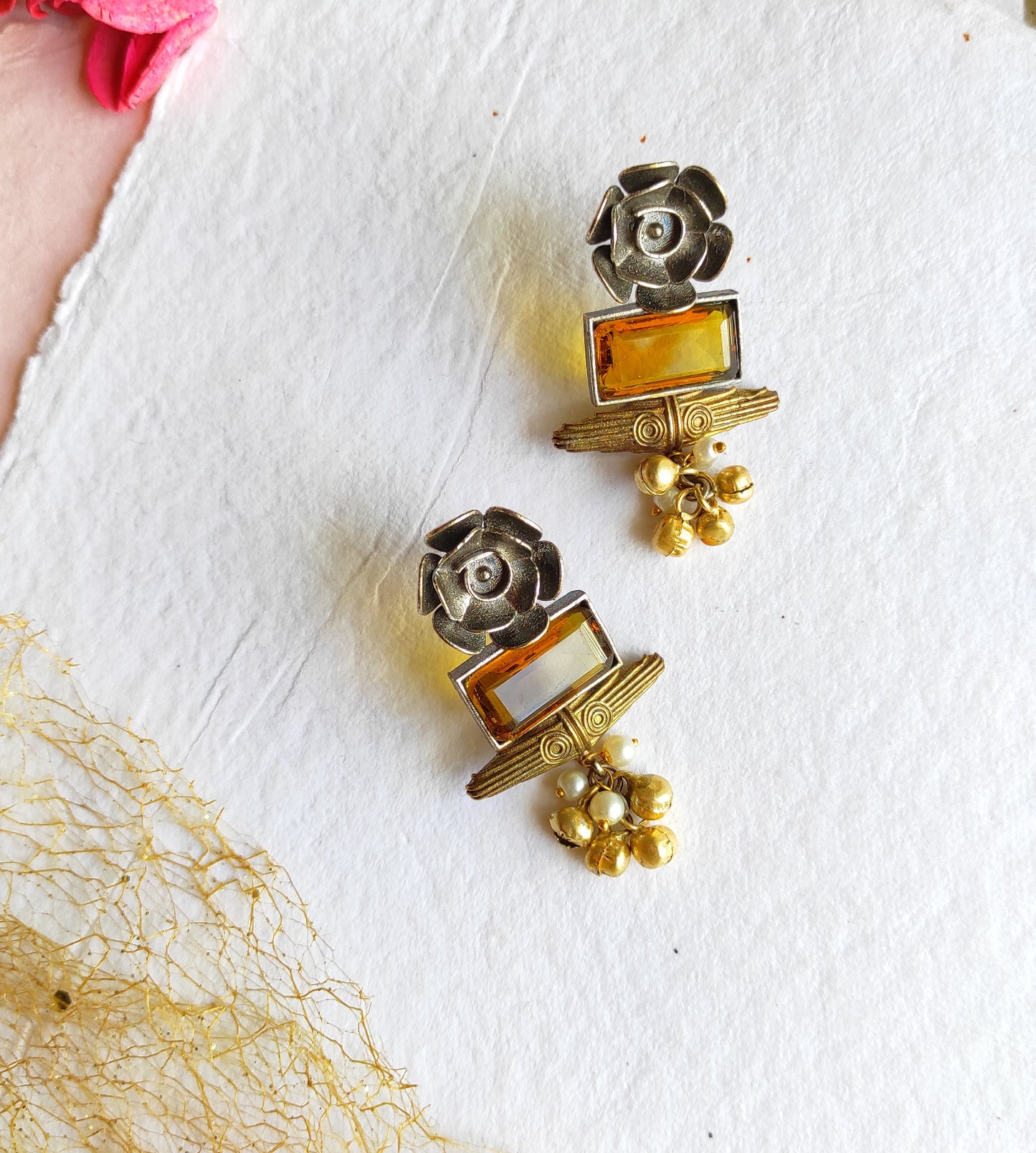 Rosa dualtone earrings DTE1