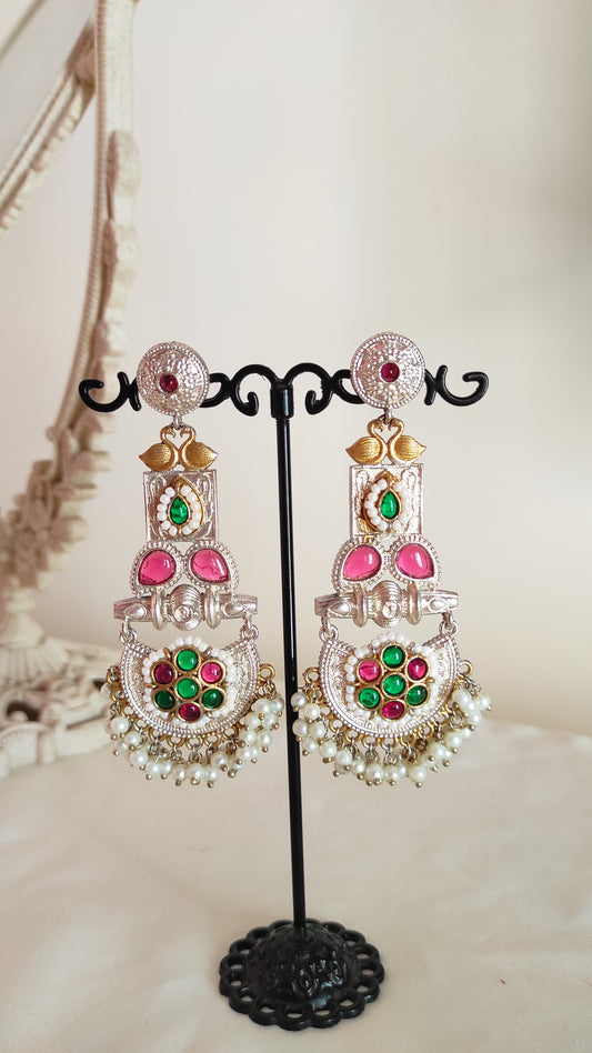 Pragya dualtone earrings