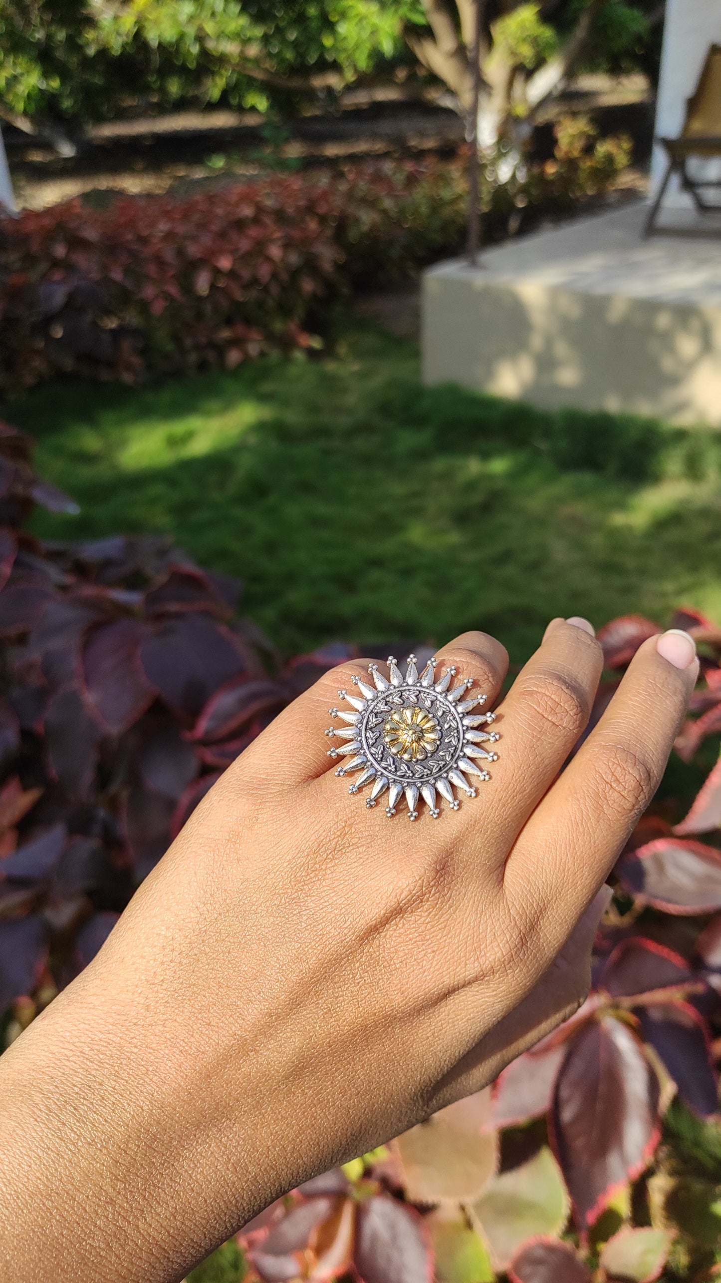 Chakra dual tone ring