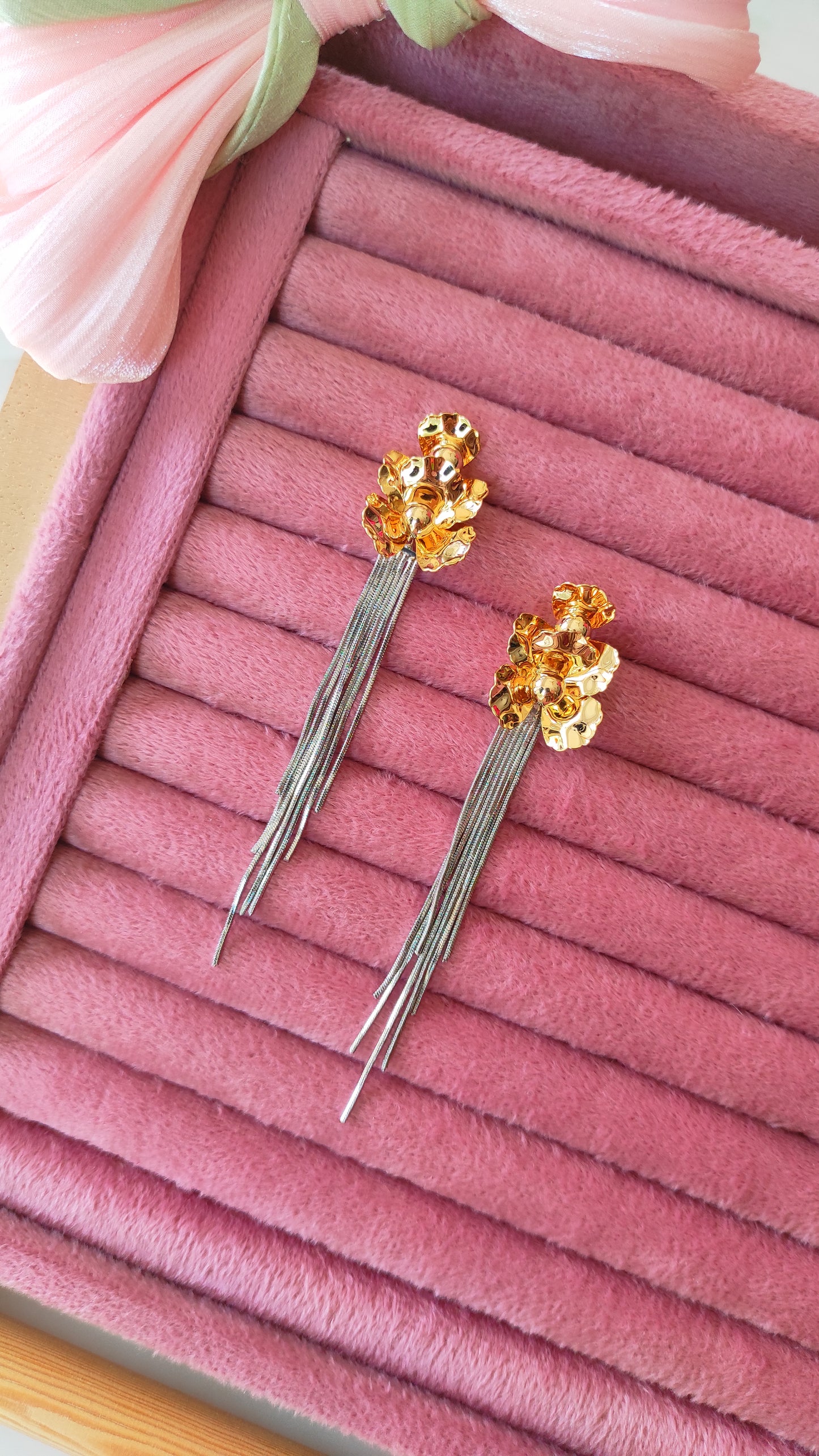 Esma Golden Floral Earrings