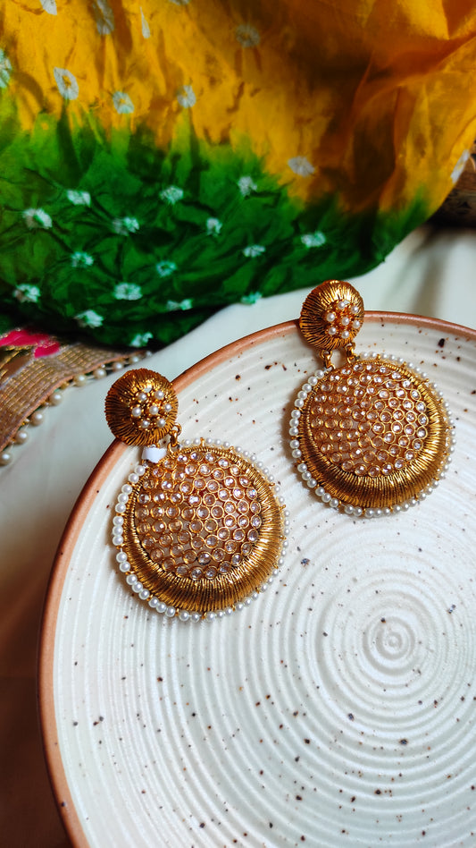 Nutan gold plated earrings