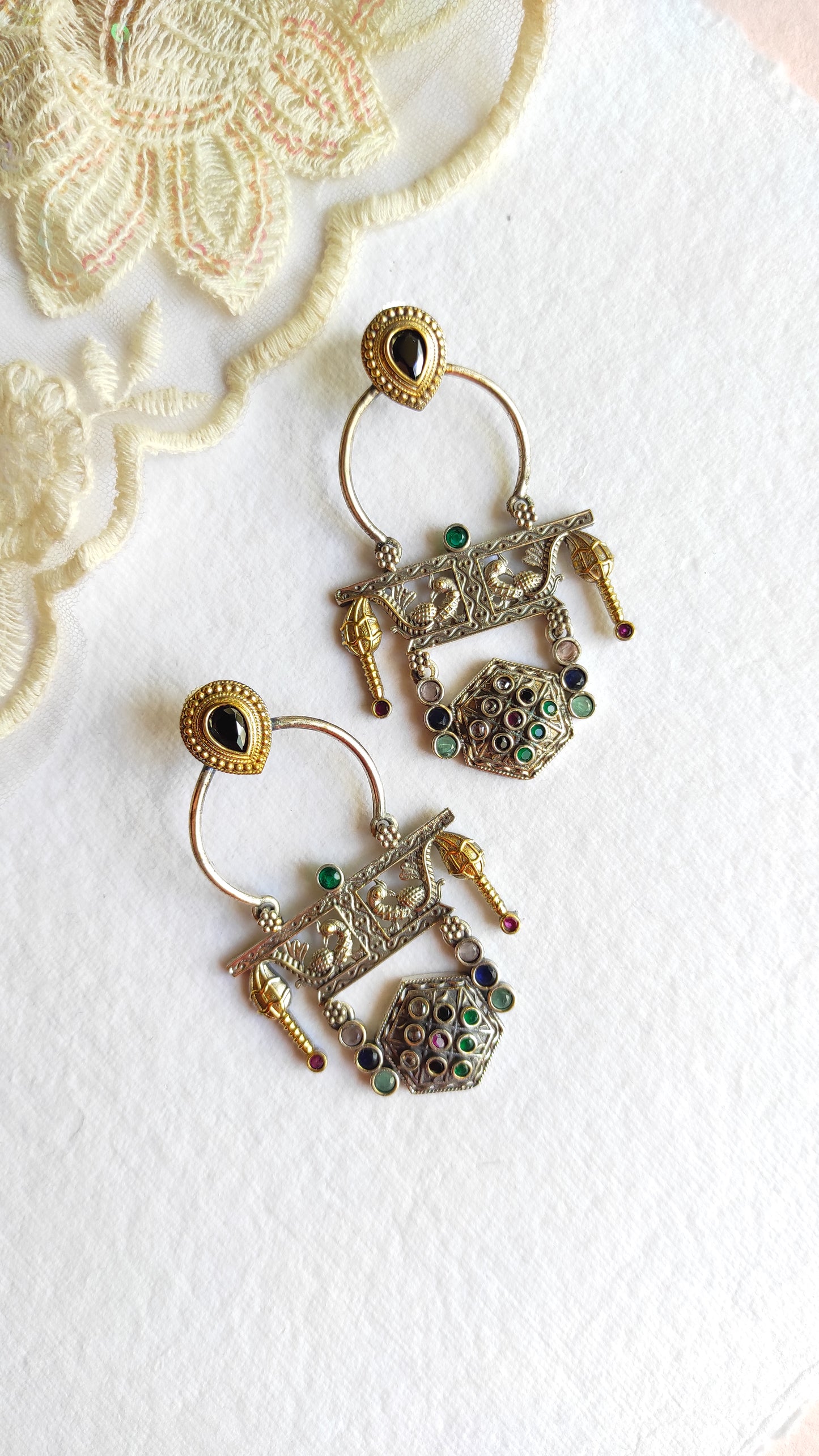 Rajvi dual tone earrings DTE3