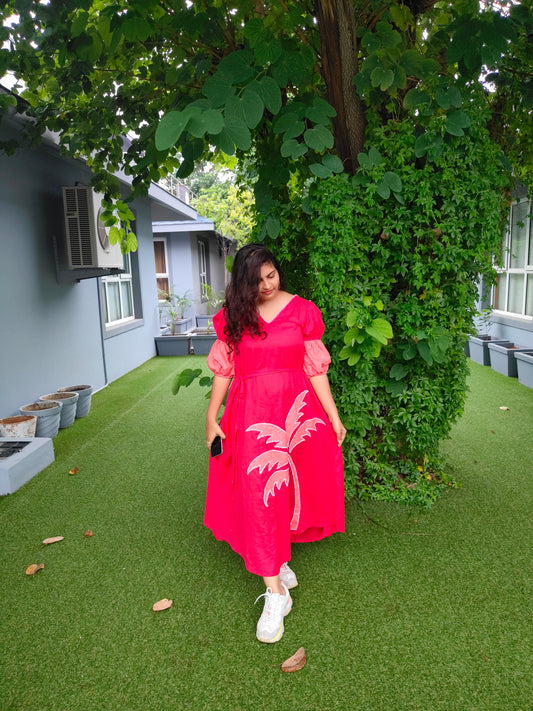 Peach Palma Dress
