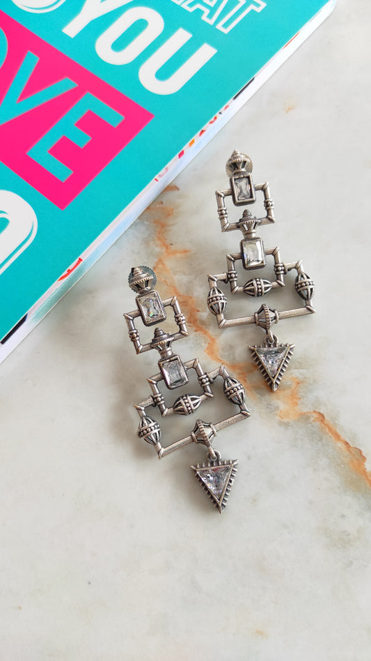 Bhoomi geometric zirconia earrings