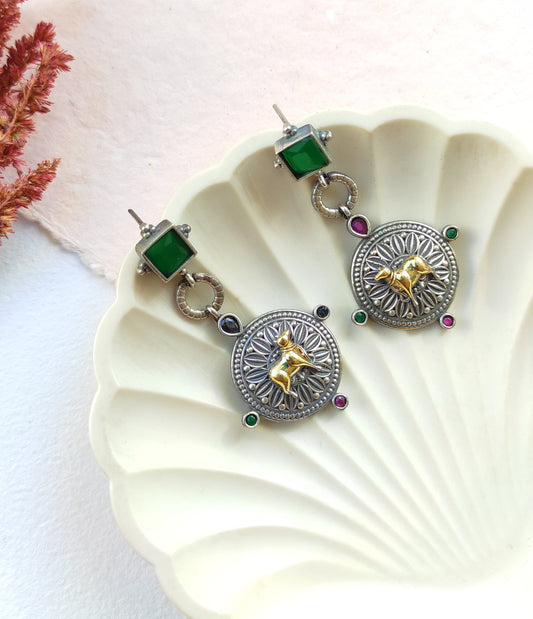 Nandi dualtone earrings